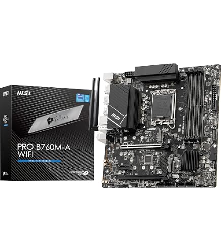Placa Mãe MSI PRO B760M-A WIFI (LGA 1700/4xDDR5/HDMI/DisplayPort/M